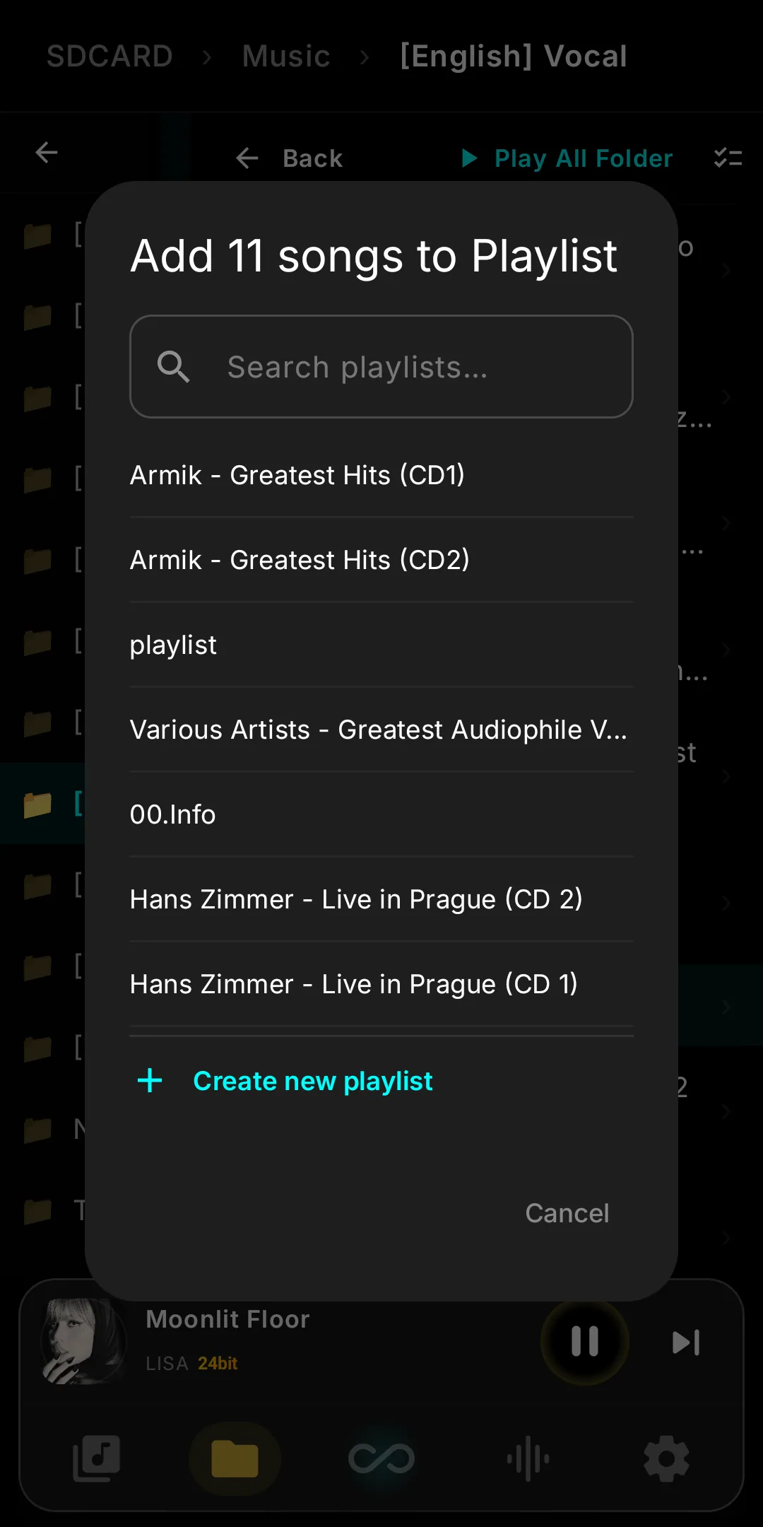 Add Songs to Playlist