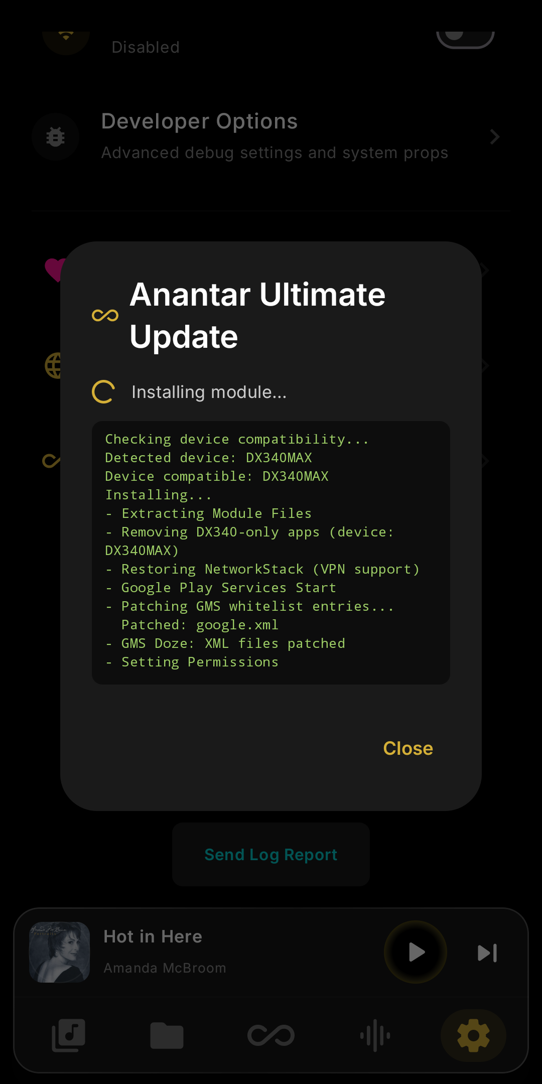 Anantar Ultimate Update downloading and installing over the air