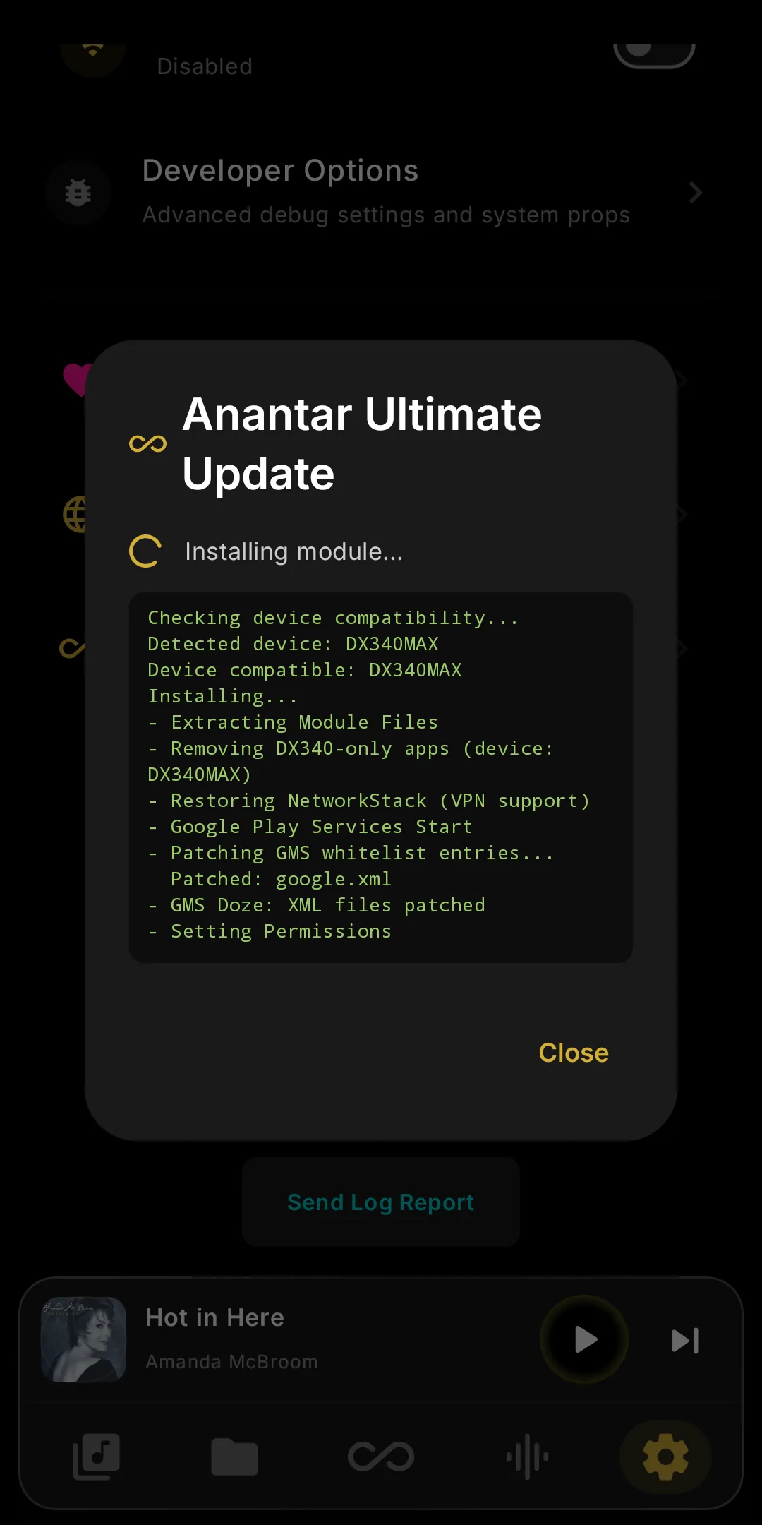 Anantar Ultimate Update downloading and installing over the air