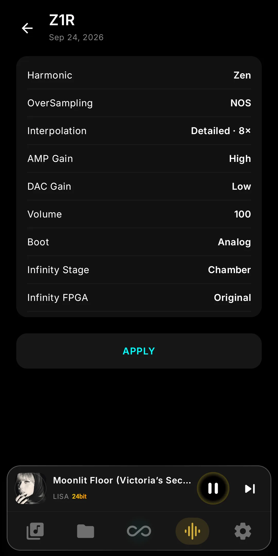 Details of one Listening Profile