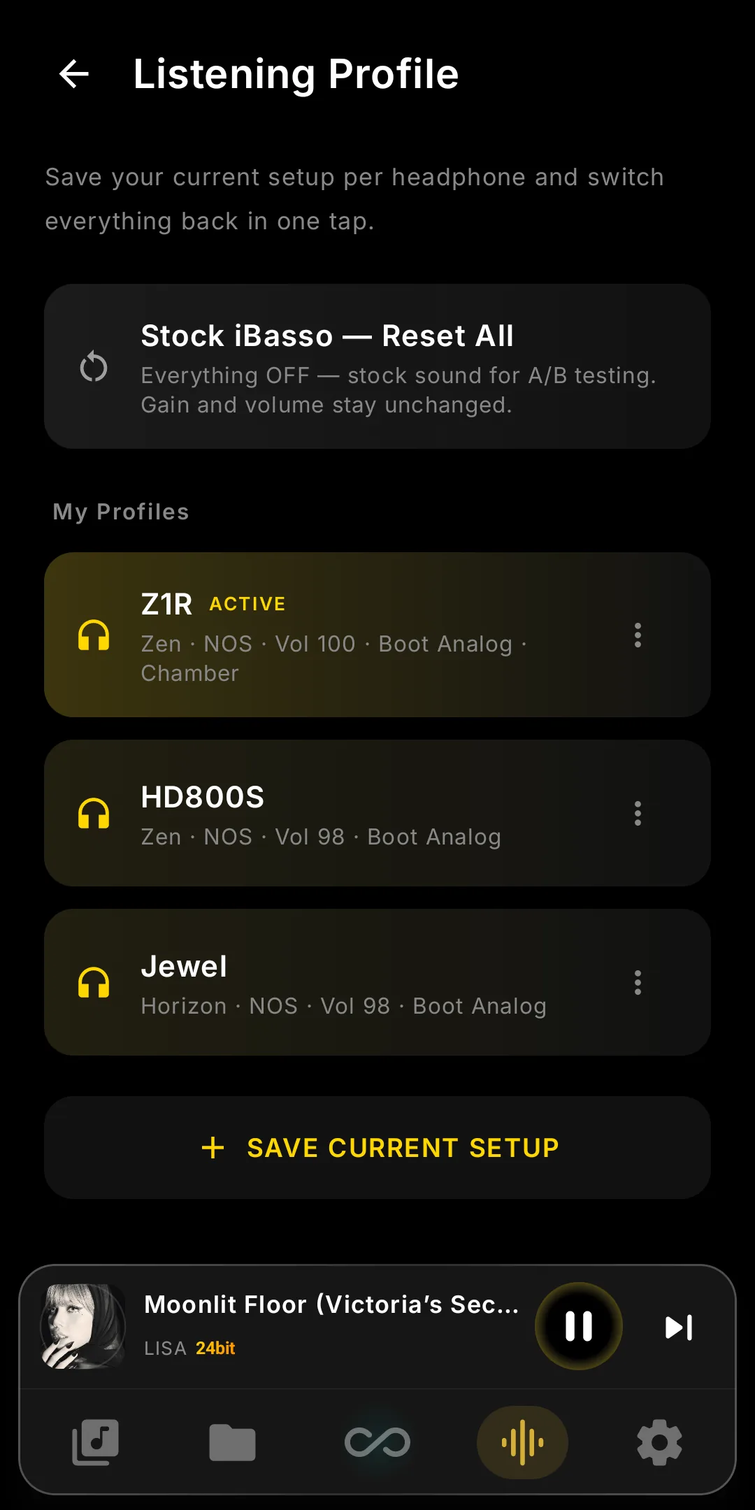 One tap per headphone
