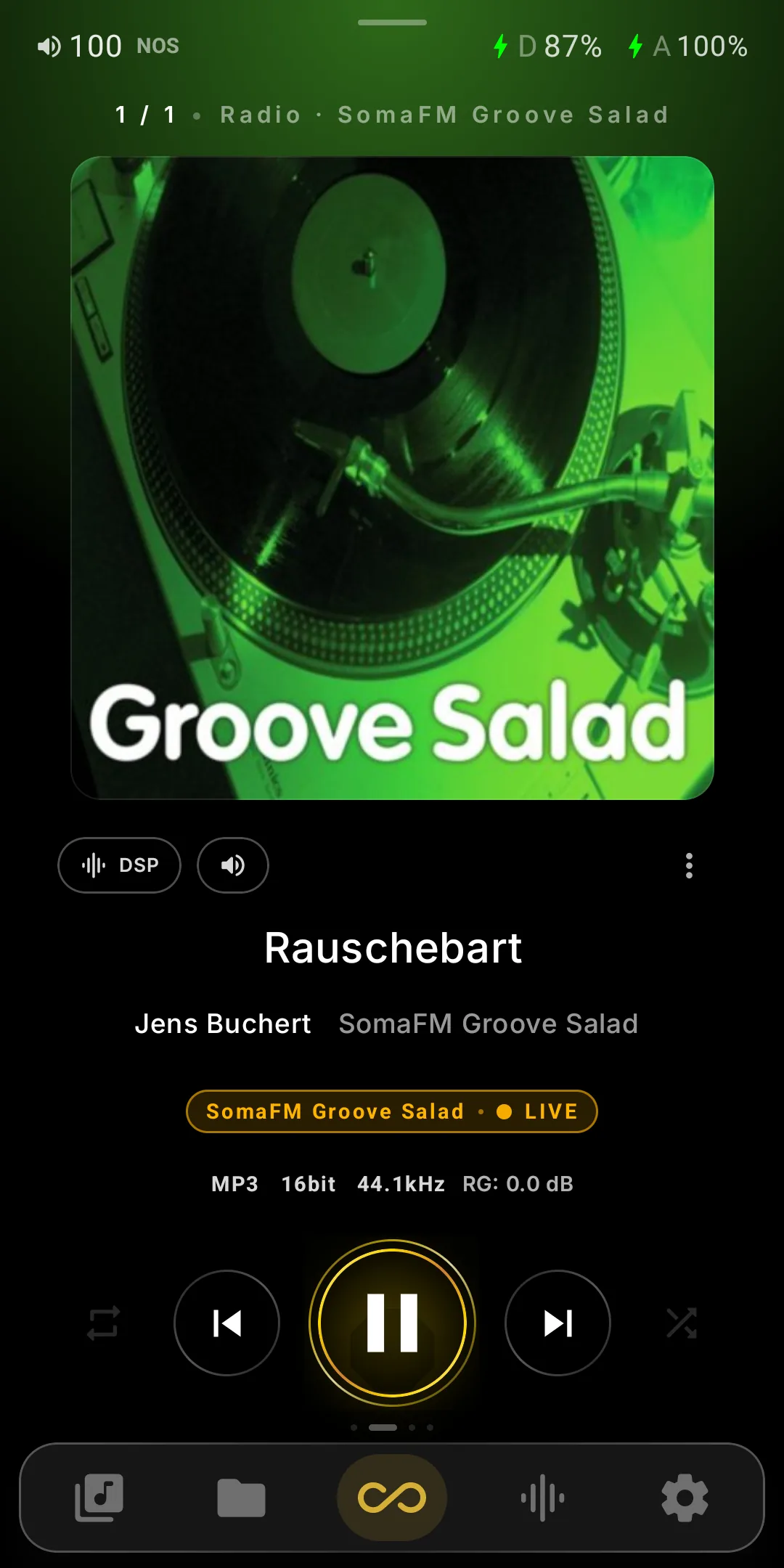 Internet Radio playing