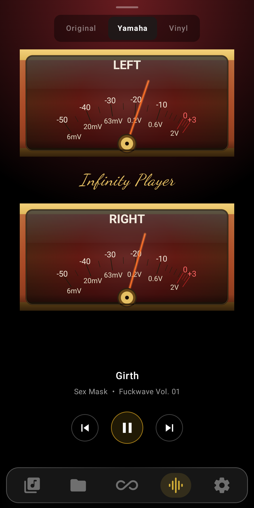 VU Meter view