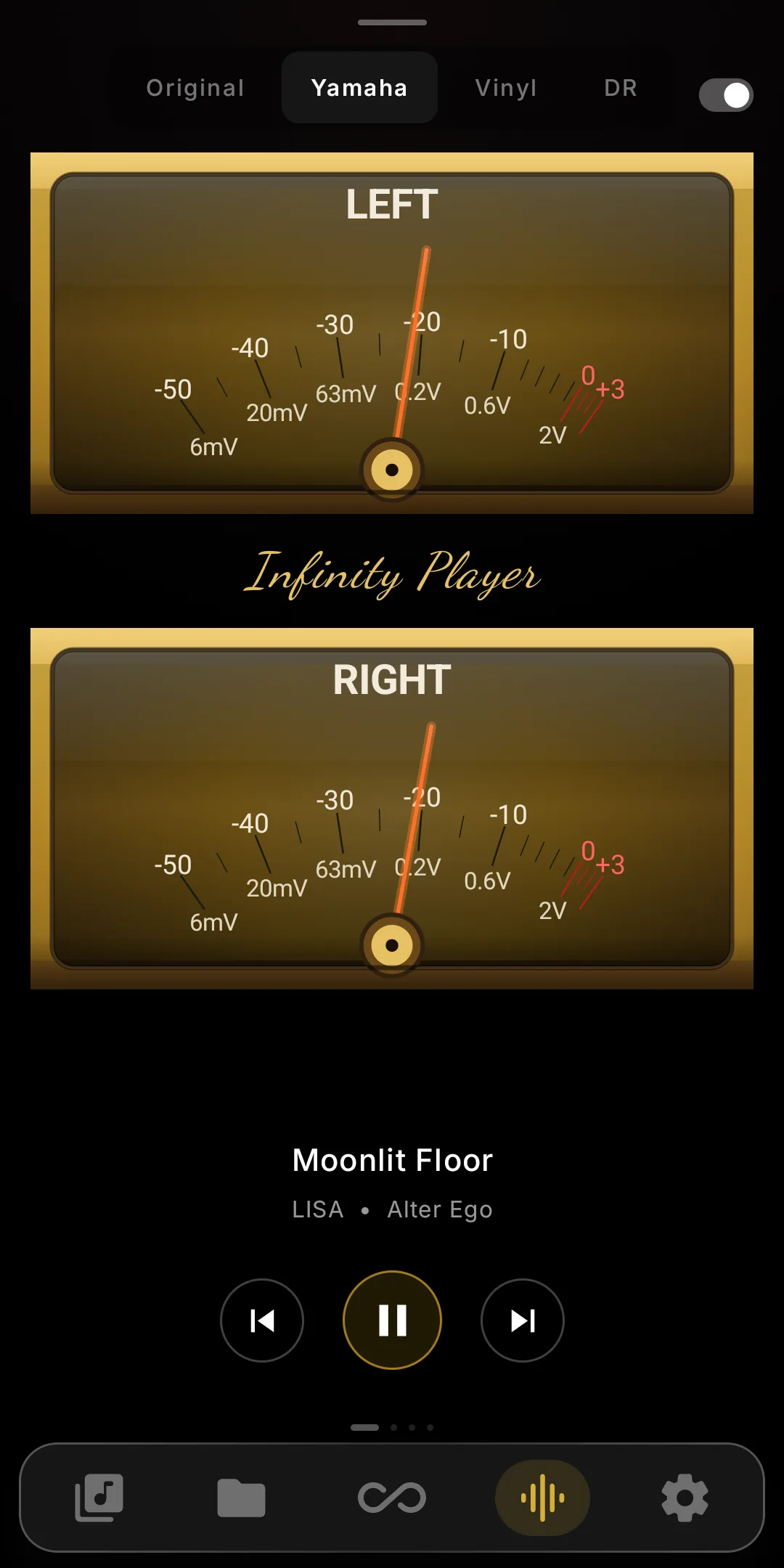 VU Meter view